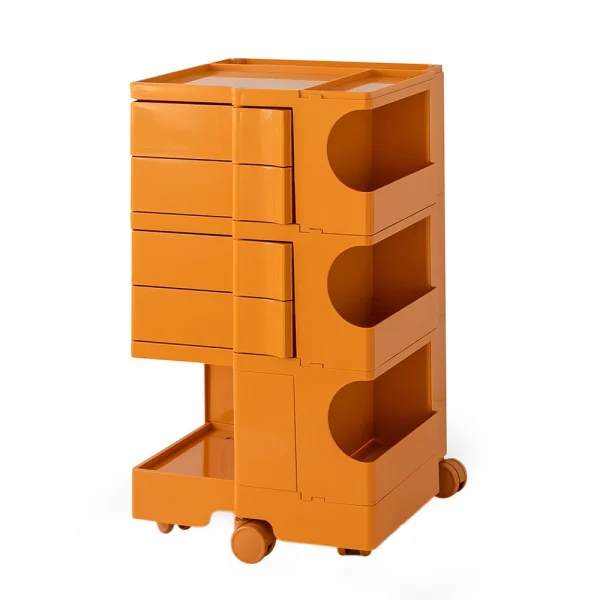 Artiss Storage Trolley Bedside Table 5 Tier Cart Boby Replica – Orange