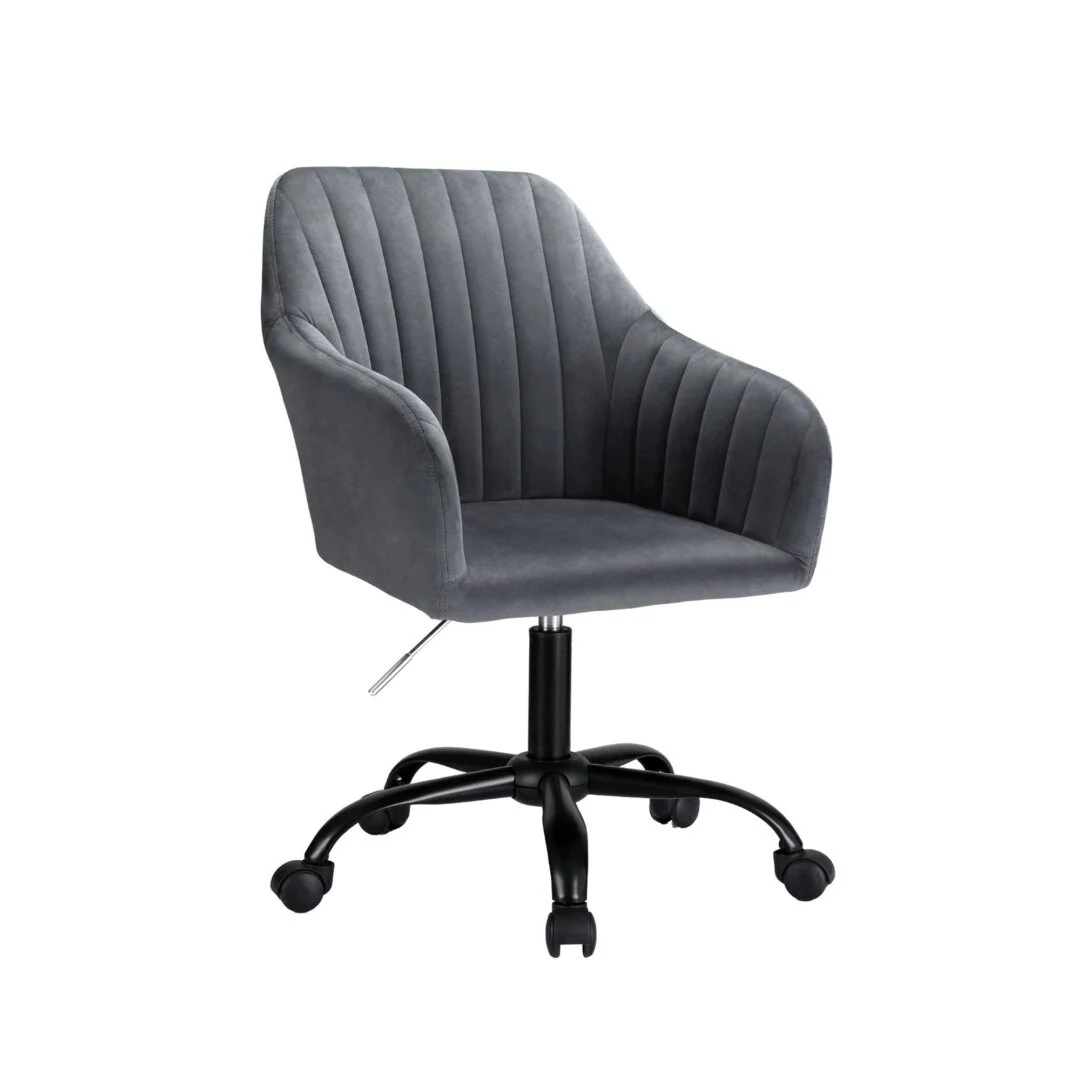 Artiss Office Chair Velvet Seat – Dark Grey