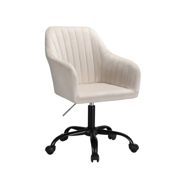 Artiss Office Chair Velvet Seat – Cream