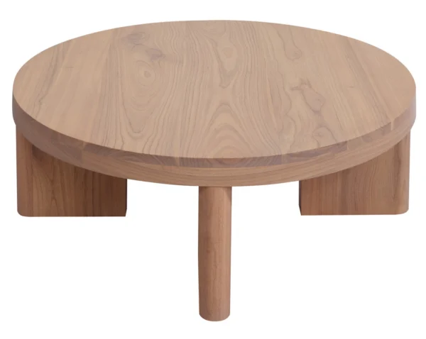 Apollo Round Solid Mindi Timber Coffee Table (Natural)