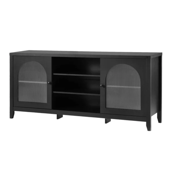 Artiss Buffet Sideboard Shelves Double Doors – Black