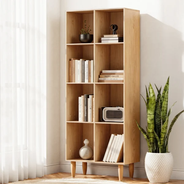 Artiss Bookshelf Bookcase 4 Tiers LEOR – Pine
