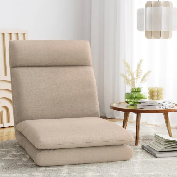 Artiss Floor Chair Sofa 1 Seater Linen – Beige