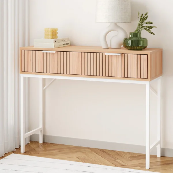 Artiss Console Table 2 Drawers 92 cm