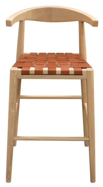 Elliot Genuine Leather Barstool – Set of 2 (Natural)