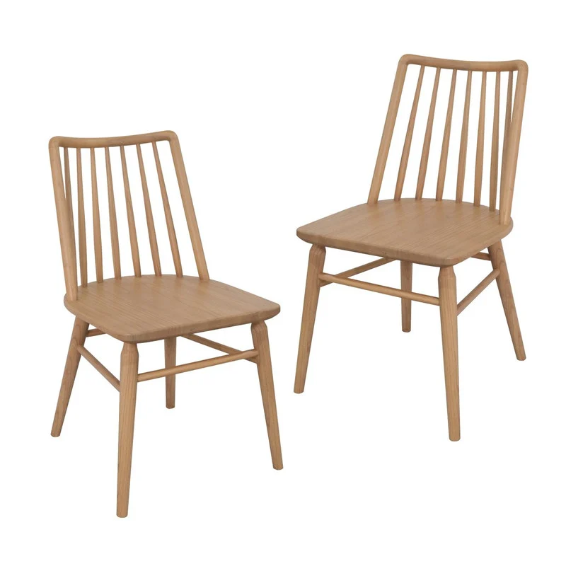 Riviera Solid Oak Dining Chair – Set of 2 (Natural)