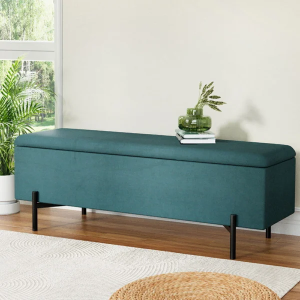 Artiss Storage Ottoman Blanket Box 140 cm Velvet – Green