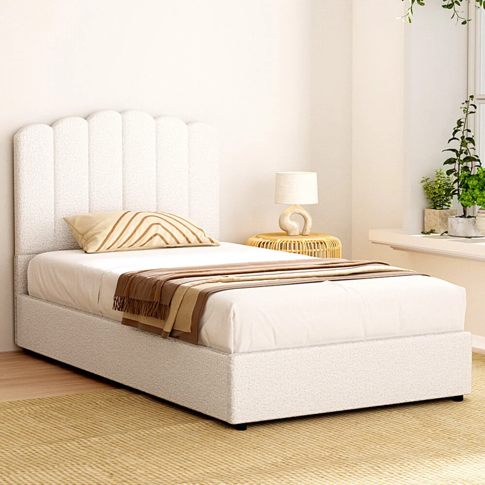 Artiss FION King Single Boucle Bed Frame