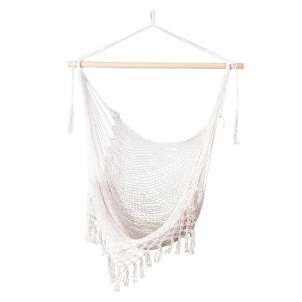 Gardeon Hammock Chair Swing Camping Mesh – Cream