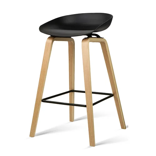 4x Artiss Bar Stools Kitchen Counter Stool Dining Chairs Wooden – Black