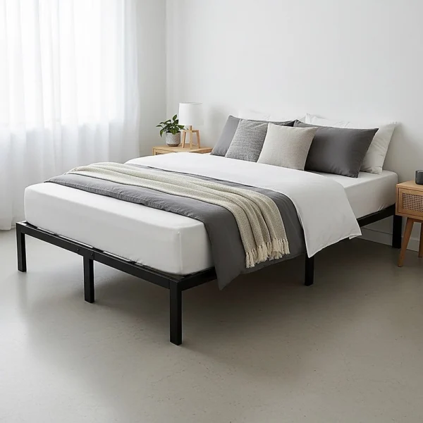 King Full Metal Bed Frame Base – Sturdy Steel Bed Base for Australian Mattress