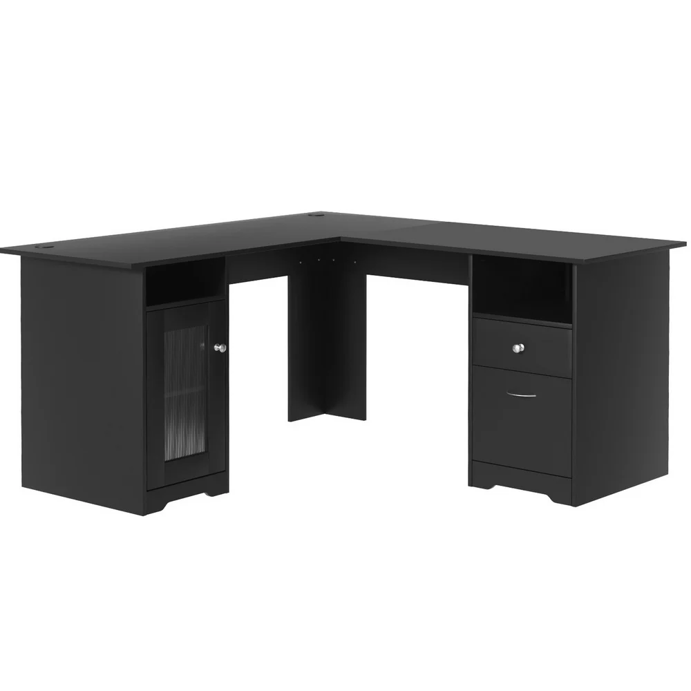Artiss Computer Desk Home Office Study Desks L-Shaped Corner Table with Storage
