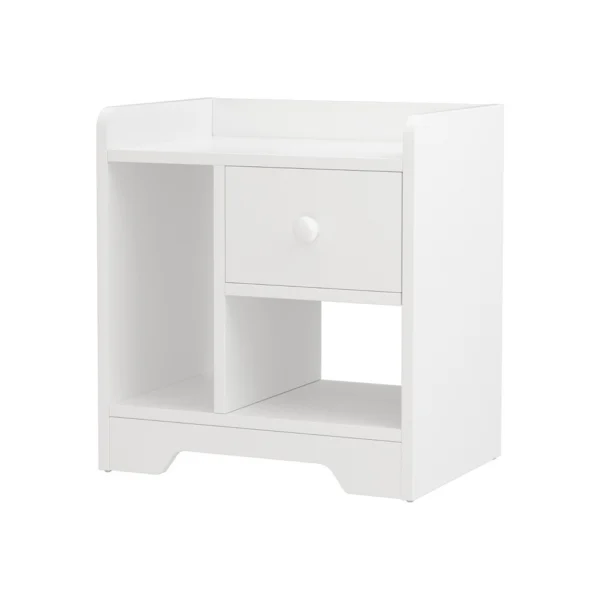 Artiss Bedside Table Drawer Nightstand Side End Table Storage Open Shelf – White