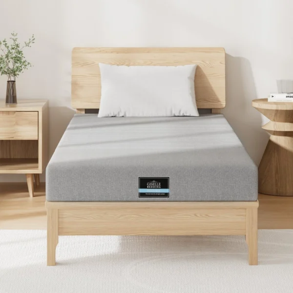 Giselle Bedding Cool Gel Memory Foam Mattress Charcoal 7-Zone Washable Bamboo Cover 15 cm King Single