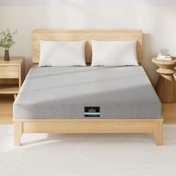 Giselle Bedding Cool Gel Memory Foam Mattress Charcoal 7-Zone Washable Bamboo Cover 15 cm Double
