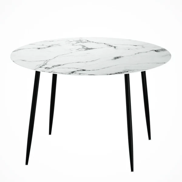 Artiss Dining Table Round Marble Effect 110 cm