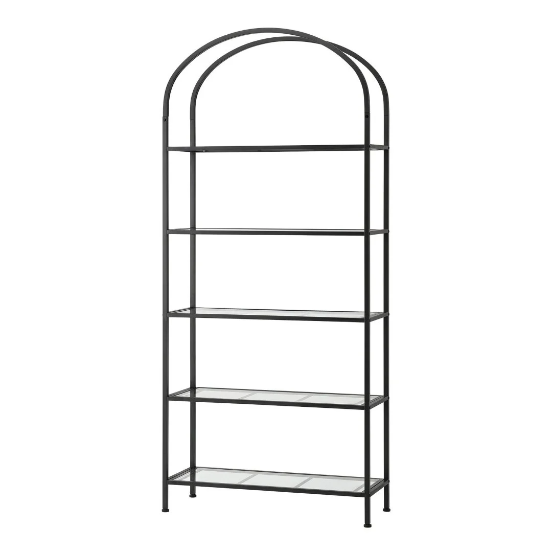 Artiss 5 Tiers Bookshelf Industrial Etagere Bookcase Display Shelf – Black