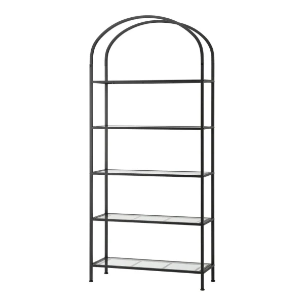 Artiss 5 Tiers Bookshelf Industrial Etagere Bookcase Display Shelf – Black