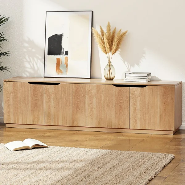 Artiss TV Unit Entertainment Unit Storage Cabinet 180 cm – Pine