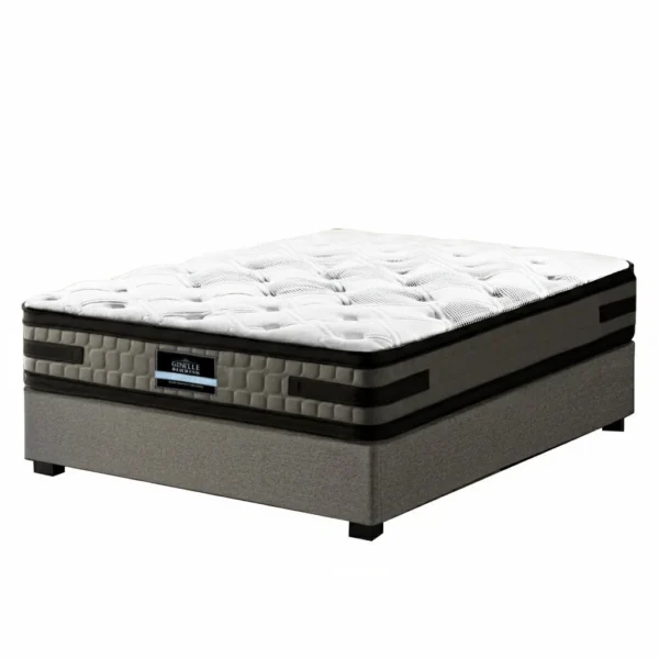 Artiss Bed Frame with 36 cm Giselle Mattress Set King Single Gas Lift Base – Grey
