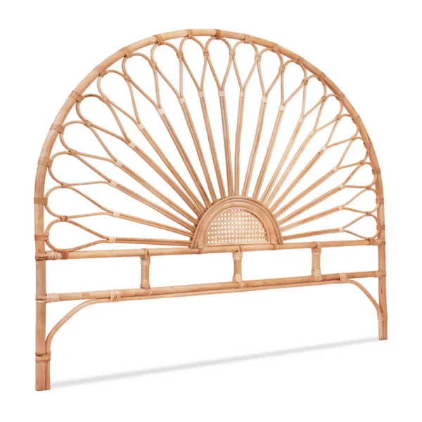 Artiss MARI Bed Headboard Queen Bedhead Rattan – Pine