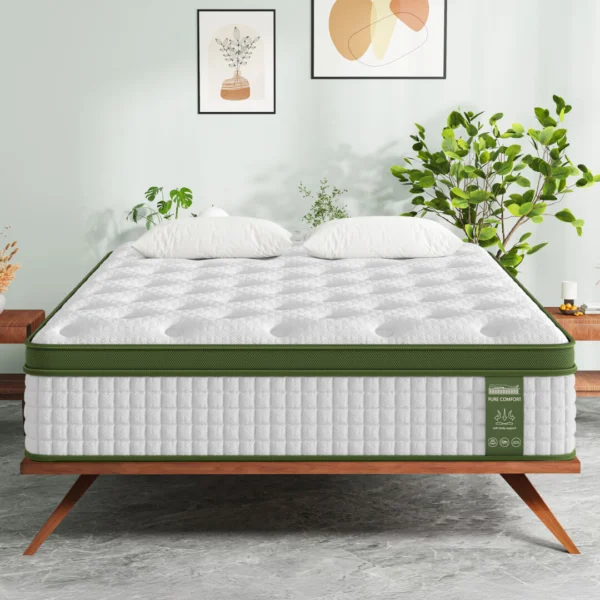 BedStory 34 cm King Latex Hybrid Mattress Medium Firm – 5 Zone Pocket Spring Bed for Pressure Relief Motion Isolation