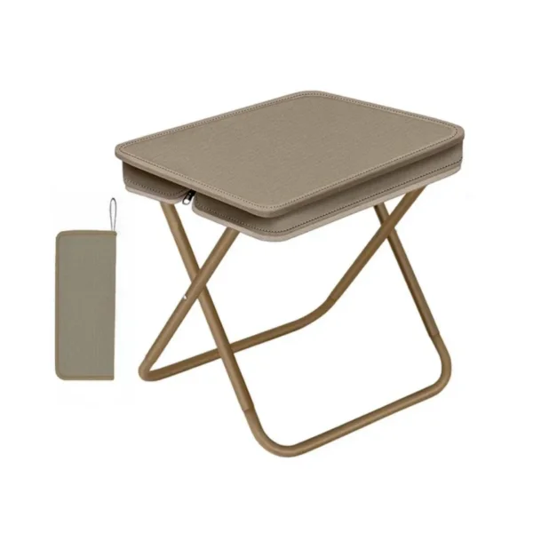 Portable Folding Camping Chair Handbag Stool Lightweight Outdoor Folding Tools – Khaki