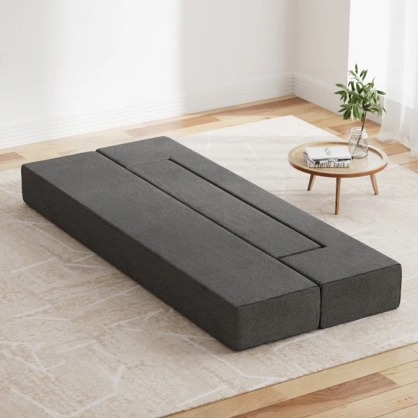 Giselle Bedding Foldable Mattress Folding Foam Sofa Bed Chair – Grey