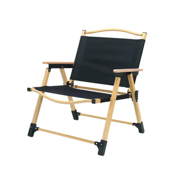 Outdoor Folding Chair Portable Camping Seat Compact Foldable Chair for Picnic – Black