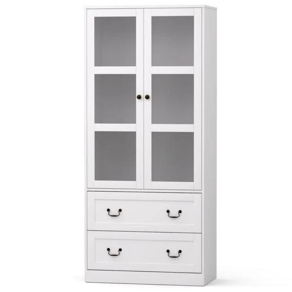 Artiss Buffet Sideboard 180 cm Hutch Storage Cabinet Kitchen Drawer Door – White