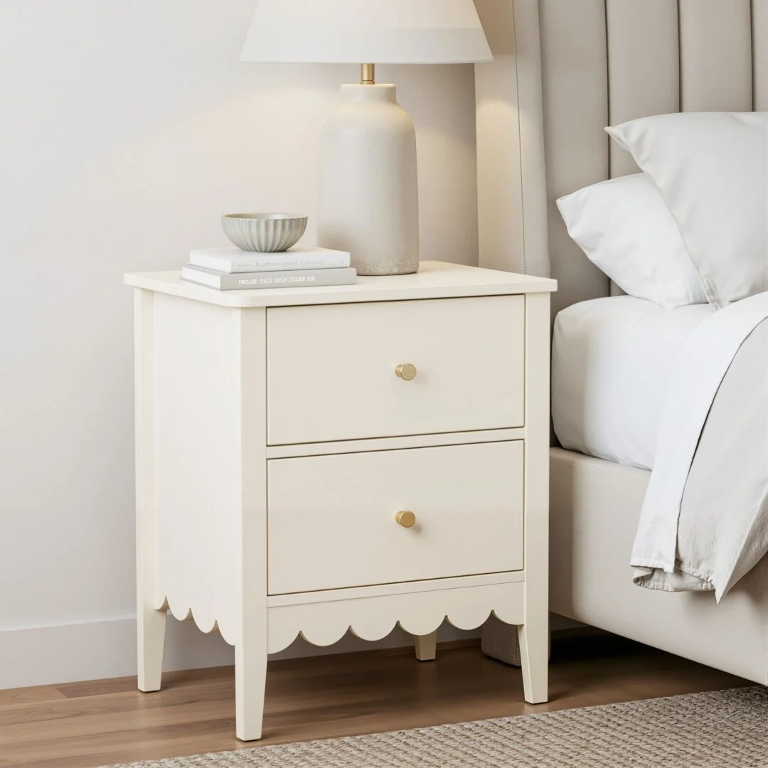 Artiss Bedside Table 2 Drawers Bedroom Storage Nightstand White