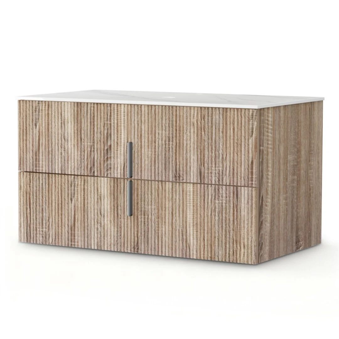 Cefito Vanity Unit 900 mm Bathroom Cabinet Storage Wall Hung Timber Front – Pine