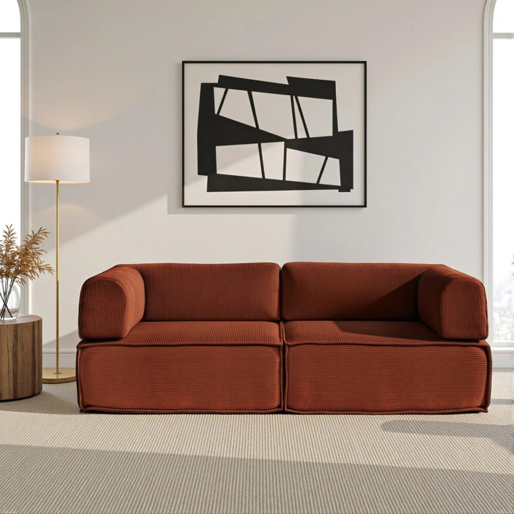 Artiss Convertible Folding Sofa Bed – Orange