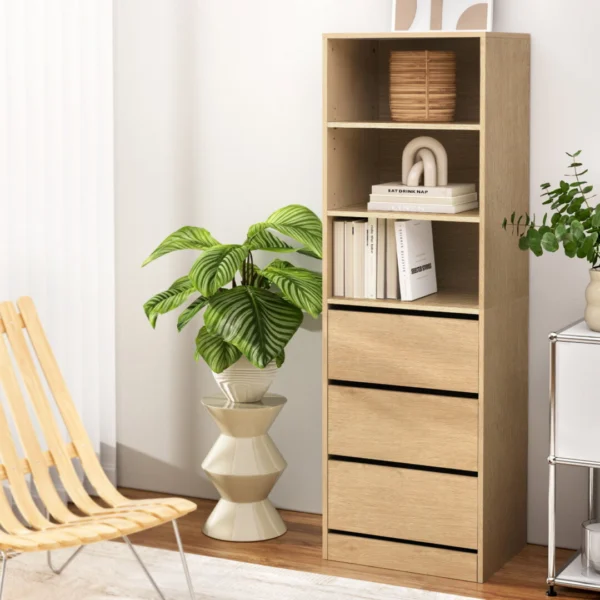Artiss Chest of 3 Drawers Tallboy Cabinet – Pine