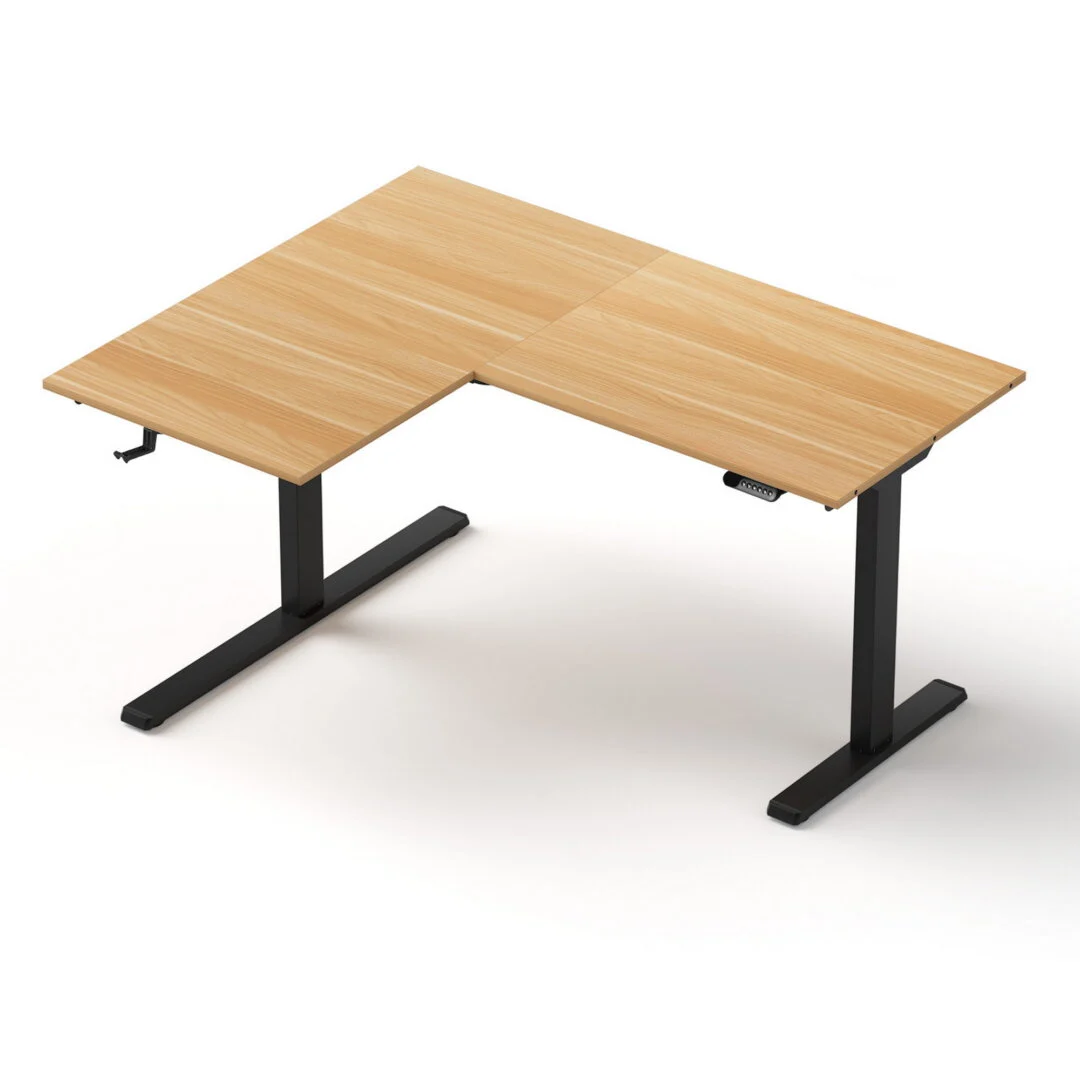 Artiss L-Shape Electric Standing Desk Sit Stand Up Height Adjustable Motorised