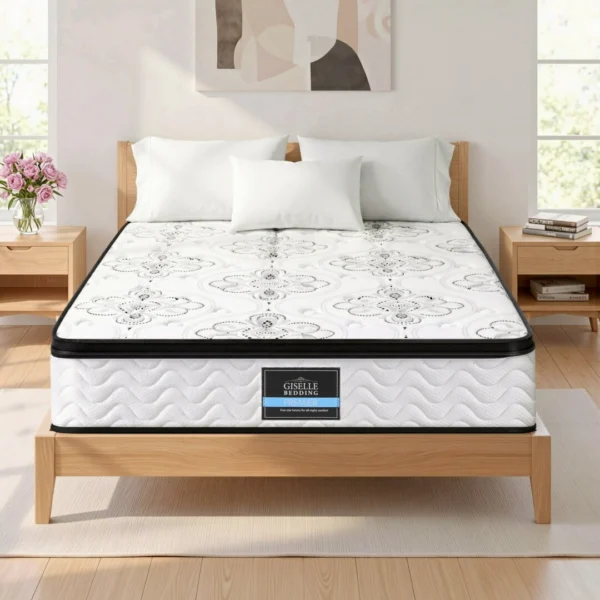 Giselle Bedding King Mattress 30 cm Pocket Spring Euro Top Medium Firm Foam