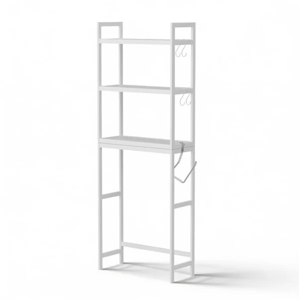 Artiss Over Toilet Storage Bathroom Rack Space Saving 3 Tier Organiser – White