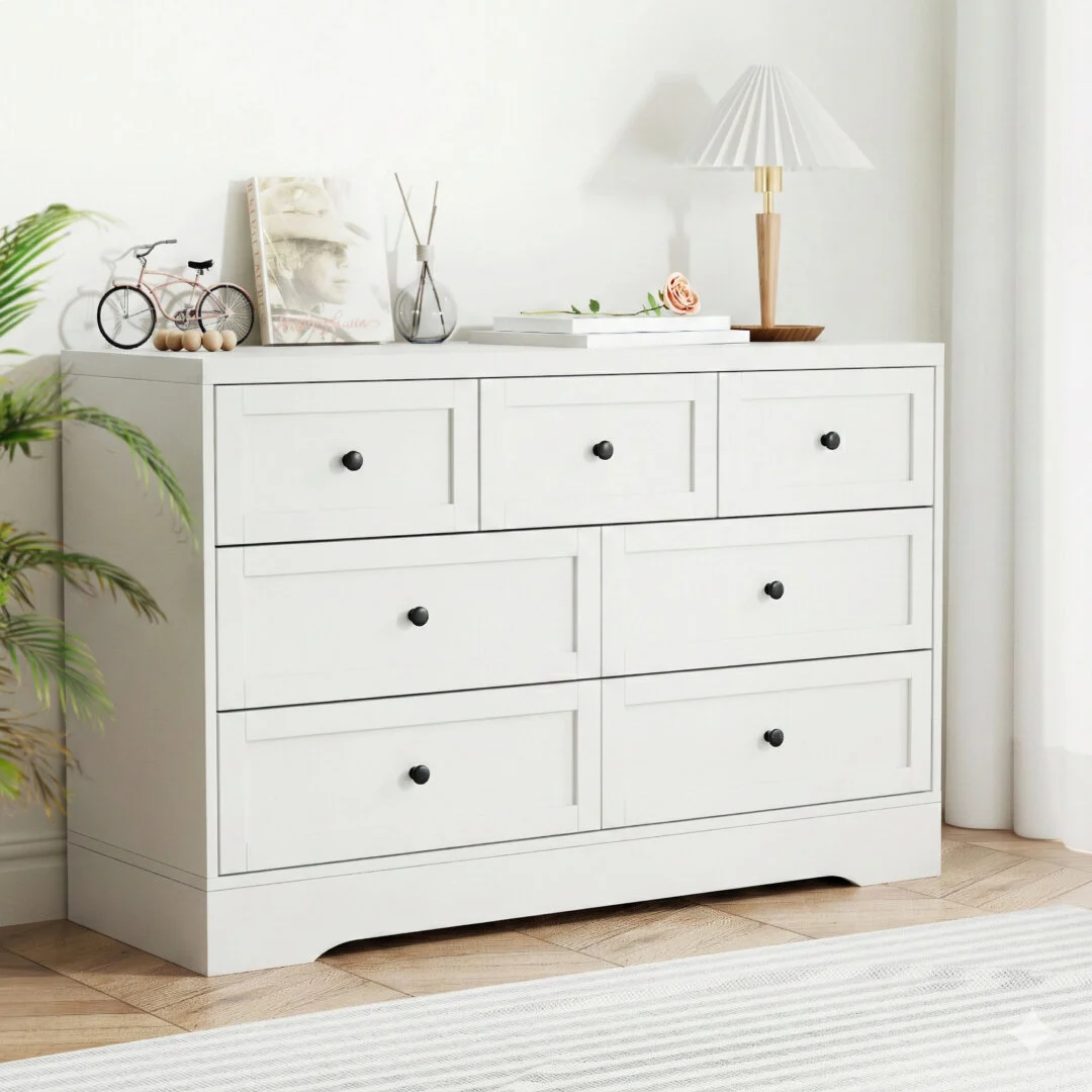 Artiss Chest of 7 Drawers Dresser Table – White