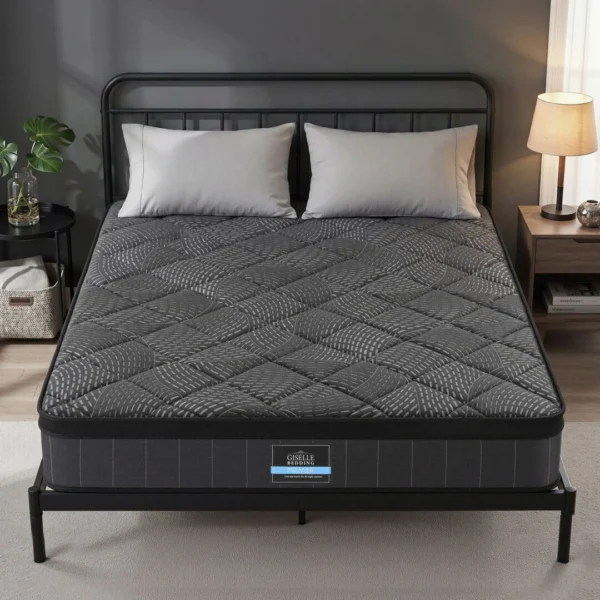 Giselle Bedding King Mattress 25 cm Pocket Spring Latex Euro Top Medium Firm Bed