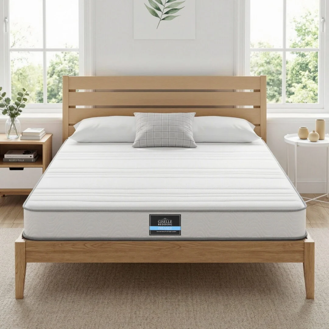 Giselle Queen Mattress 20 cm with Reinforced Edge Support Egg-Crate Foam
