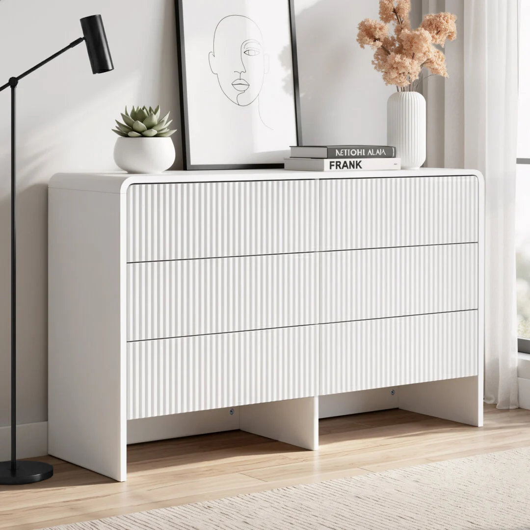 Artiss Chest of 6 Drawers Dresser Cabinet – Beige