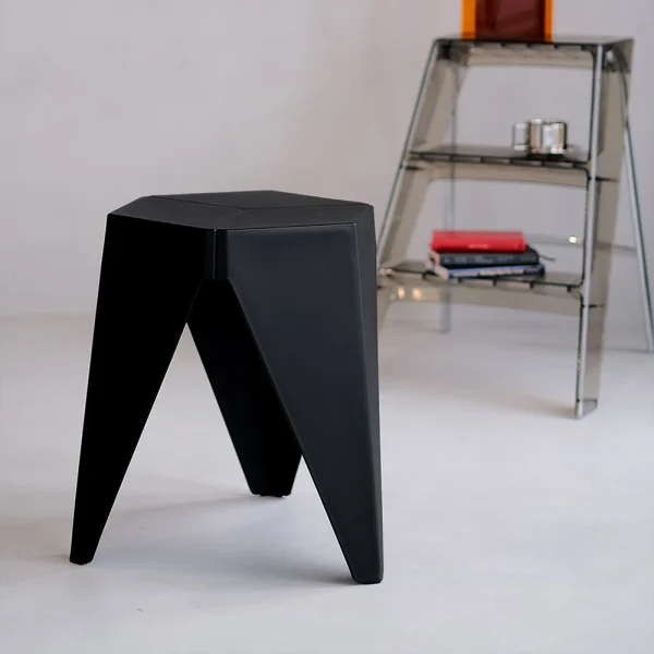 Artiss 2x Bar Stools Puzzle Plastic Foot Stool – Black