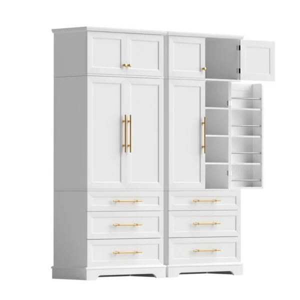 Artiss 2X Buffet Sideboard Cabinet Pantry Kitchen Storage Cupboard Drawers Doors