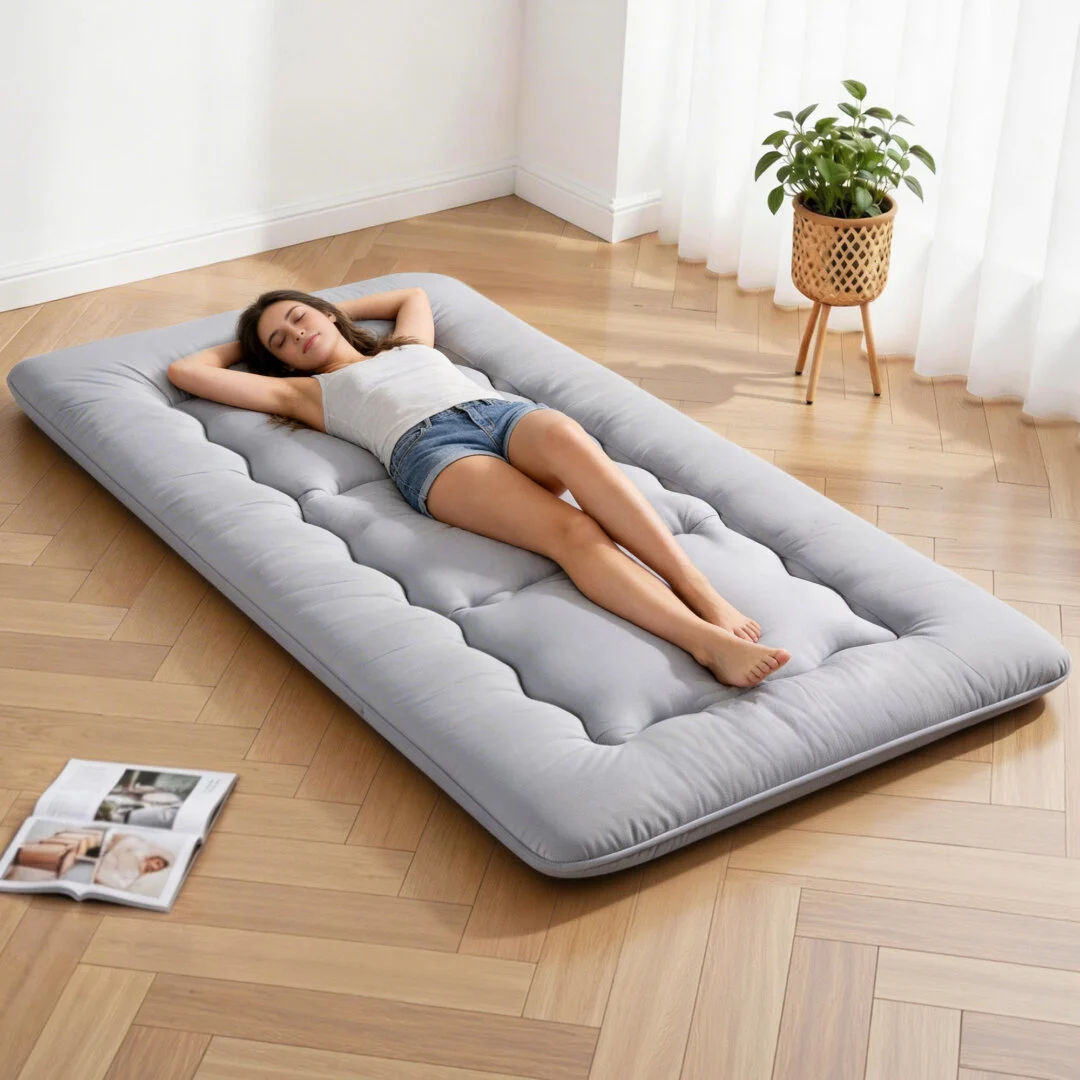 Giselle Bedding 10 cm Japanese Floor Mattress Foldable Futon Mattress Washable Cover Straps
