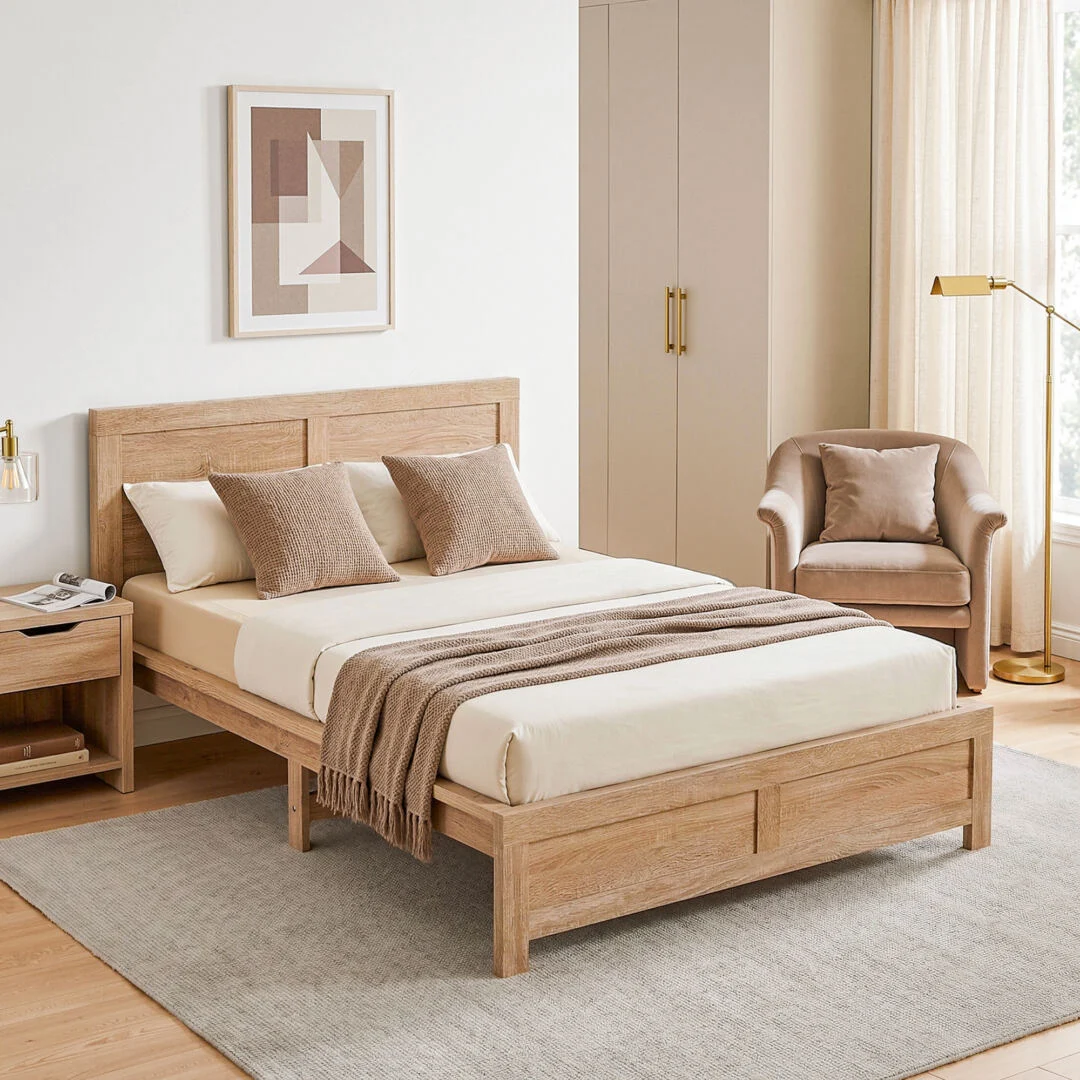 Artiss King Single Bed Frame Wooden Bed Base