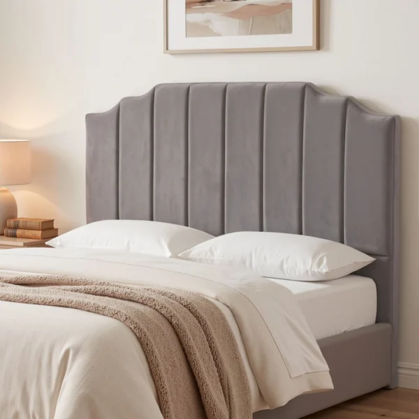 Artiss Bed Head Headboard Queen Velvet 153 cm – Grey