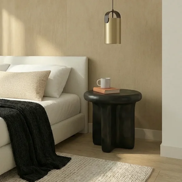 Interior Ave – Santorini Black Stone Side Table