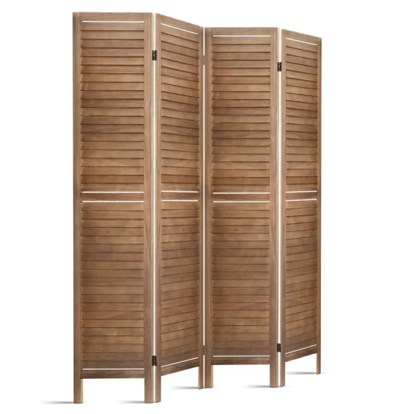 Artiss 4 Panel Room Divider Screen 160x170 cm Louvre – Oak