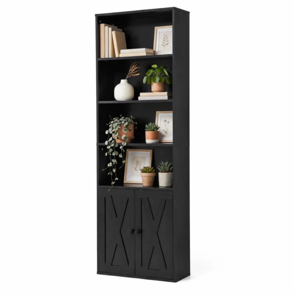 Artiss 6-Tier Bookshelf Display Cabinet Storage – Black