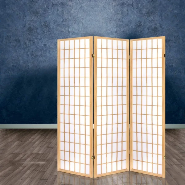 Artiss 3 Panel Room Divider Screen 131x179 cm – Natural